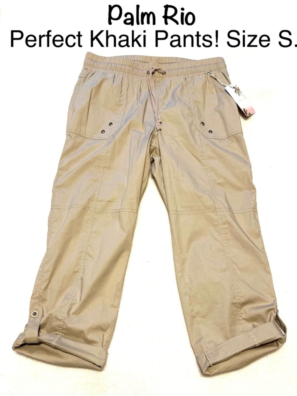 Palm Rio Khaki Capris Summer Casual Pants